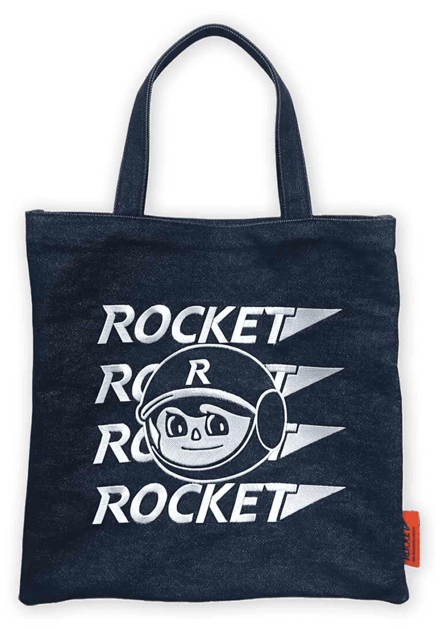 로켓보이 데님 에코백